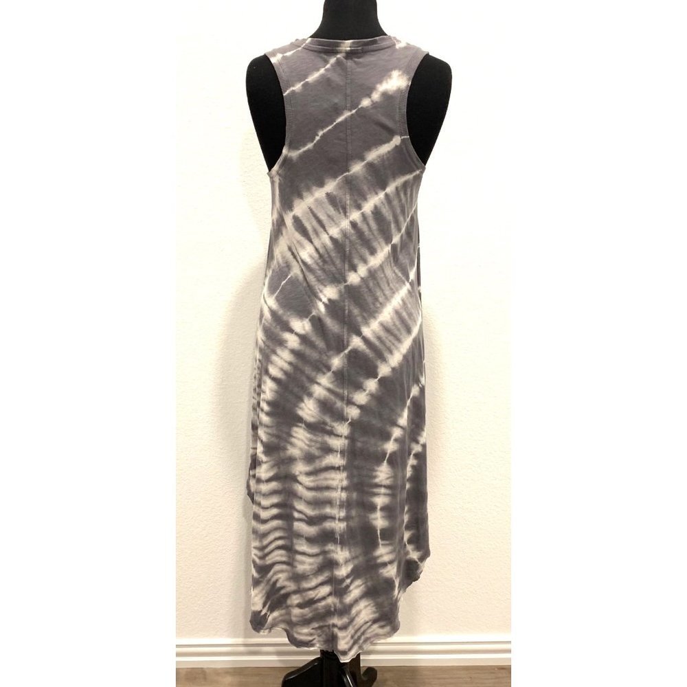 Z SUPPLY REVERIE SPIRAL Grey Charcoal Tie Dye Midi Dress S - Picture 5 of 13